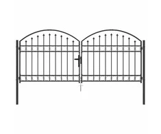 Tvora vartai ASSEN 301 x 175,5 cm Plienas Pilka Užrakintas