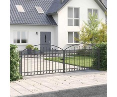 Tvora vartai ASSEN 401 x 175,5 cm Plienas Pilka Užrakintas