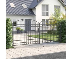 Tvora vartai ASSEN 401 x 224,5 cm Plienas Pilka Užrakintas