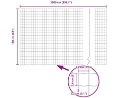 Euro tvoros žemės tvirtinimas 10 x 1,6 m PVC dengtas plienas