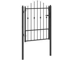 Tvora vartai ASTEN 100 x 125 cm Užrakintas Metalas Juoda