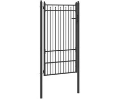 Tvora vartai BAARLO 100 x 175 cm Užrakintas Metalas Juoda