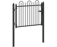 Tvora vartai DRONTEN 100 x 75 cm Užrakintas Metalas Juoda