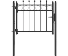 Tvora vartai HORST 100 x 75 cm Metalas Juoda Užrakintas