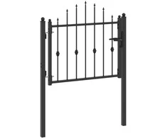 Tvora vartai ASTEN 100 x 75 cm Užrakintas Metalas Juoda