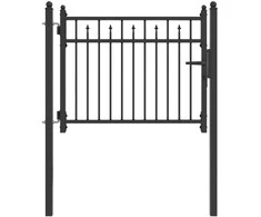 Tvora vartai HORST 100 x 75 cm Metalas Juoda Užrakintas