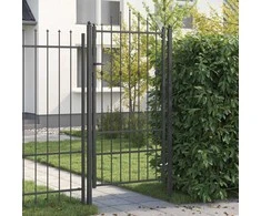 Tvora vartai HORST 100 x 175 cm Metalas Juoda Užrakintas