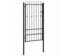 Tvora vartai ASTEN 100 x 175 cm Metalas Juoda Užrakintas