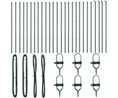 Tvorelės stulpas 26 pcs Žalia 3,2 x 3,2 x 210 cm