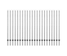 Tvorelės stulpas 22 pcs Pilka 200 cm Plienas