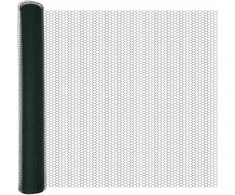 Hexagonal Fence with Post 10 x 1,2 m PVC dengtas plienas Žalia