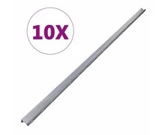 Tvorelės stulpas 10 pcs Sidabro 200 cm Plienas