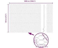 Heksagonalinė tvoros tvirtinimo sistema 50 x 1,2 m Žalia