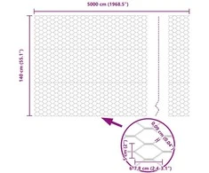 Heksagonalinė tvoros tvirtinimo sistema 50 x 1,4 m Žalia