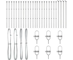 Tvorelės stulpas 26 pcs Pilka 3,2 x 3,2 x 100 cm