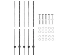 Įmontuotas tvoros stulpas 5 vnt. Pilka 180 cm