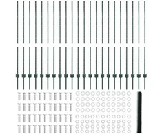 Hexagonal Fence with Post 50 x 1,4 m PVC dengtas plienas Žalia