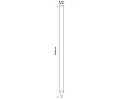 Tvorelių stulpai 12 vnt. Ruda 150 cm Pušies medienos masyvas