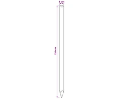 Tvorelių stulpai 15 vnt. Ruda 120 cm Pušies medienos masyvas