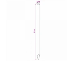 Tvorelių stulpai 15 vnt. Ruda 60 cm Pušies medienos masyvas