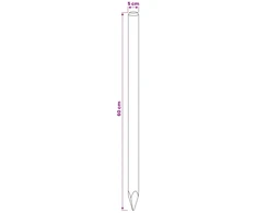 Tvorelių stulpai 15 vnt. Ruda 60 cm Pušies medienos masyvas