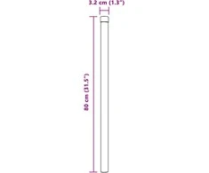 Tvorelės stulpas 2 vnt. Pilka 80 cm