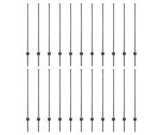 Įmontuotas tvoros stulpas 22 vnt. Pilka 160 cm