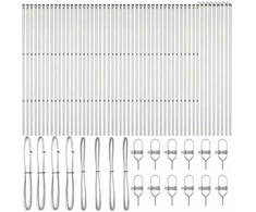 Tvorelės stulpas 52 pcs Pilka 3,2 x 3,2 x 190 cm