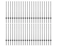 Tvorelės stulpas 44 pcs Pilka 140 cm Plienas