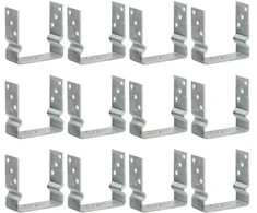 Tvoros inkarai, 12 vnt., sidabriniai, 14x6x15 cm, cinkuotas plienas