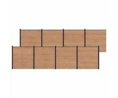Tvoros plokštė 8 pcs WPC ir aliuminis Ruda