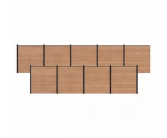 Tvoros plokštė 9 pcs WPC ir aliuminis Ruda