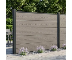 Tvoros rinkinys 180 x 105 cm WPC ir aliuminis Pilka