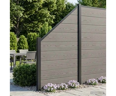 Tvoros rinkinys 95 x 180 cm WPC ir aliuminis Pilka
