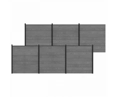 Tvoros rinkinys 1045 x 186 cm WPC ir aliuminis Pilka