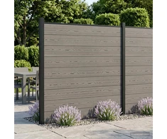 Tvoros rinkinys 1045 x 186 cm WPC ir aliuminis Pilka