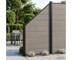Tvoros rinkinys 1830 x 186 cm WPC ir aliuminis Pilka