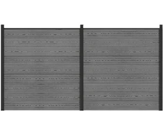 Tvoros rinkinys 353 x 186 cm WPC ir aliuminis Pilka