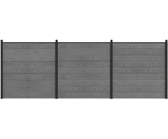 Tvoros rinkinys 526 x 186 cm WPC ir aliuminis Pilka