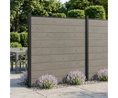 Tvoros rinkinys 526 x 186 cm WPC ir aliuminis Pilka