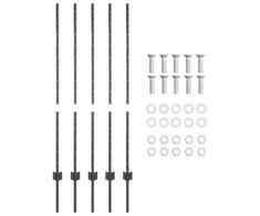 Įmontuotas tvoros stulpas 5 vnt. Pilka 160 cm