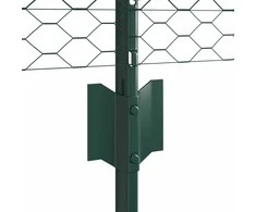 Hexagonal Fence with Post 50 x 0,8 m PVC dengtas plienas Žalia