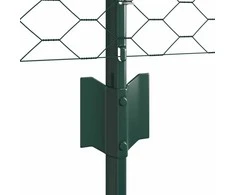 Hexagonal Fence with Post 100 x 0,8 m PVC dengtas plienas Žalia