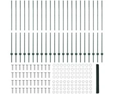 Hexagonal Fence with Post 50 x 1,6 m PVC dengtas plienas Žalia