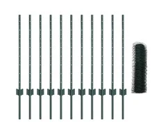 Hexagonal Fence with Post 25 x 0,8 m PVC dengtas plienas Žalia