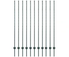 Lauko įmontuotas tvoros stulpas 11 vnt. Žalia 200 cm