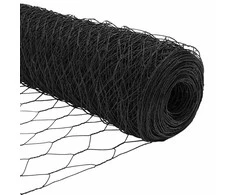 Hexagonal Fence with Post 50 x 0,8 m PVC dengtas plienas Pilka