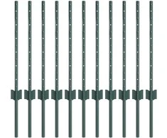 Tvorelės stulpas 11 pcs Žalia 100 cm Plienas