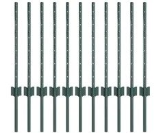 Įmontuotas tvoros stulpas 11 vnt. Žalia 100 cm
