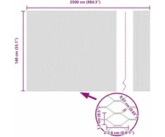 Hexagonal Fence with Post 25 x 1,4 m PVC dengtas plienas Pilka